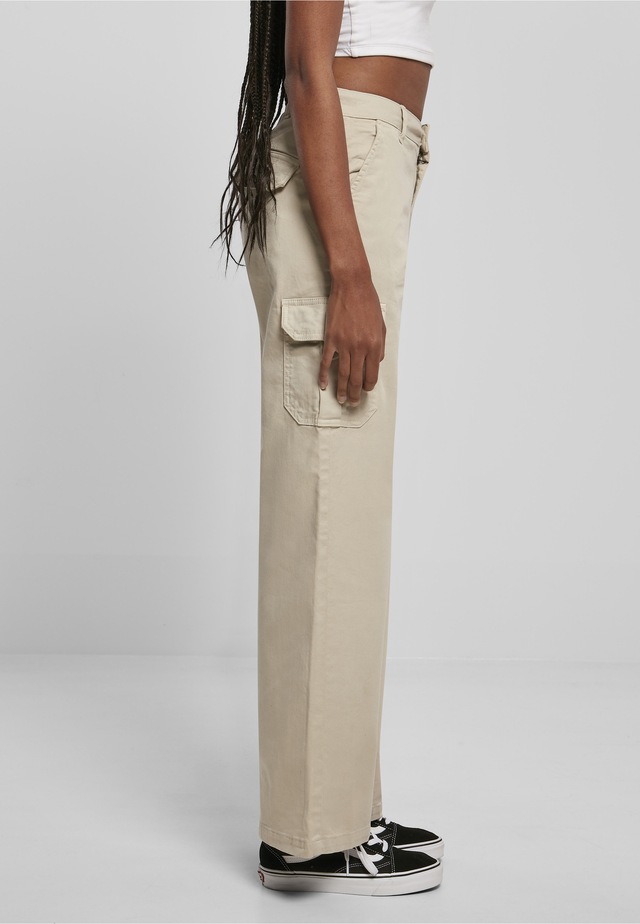 URBAN CLASSICS Stoffhose »Urban Classics Damen Ladies High Waist Straight Cargo Pants«