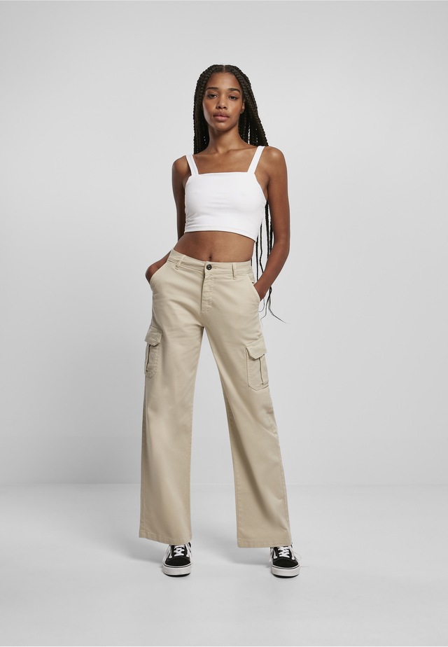 URBAN CLASSICS Stoffhose »Urban Classics Damen Ladies High Waist Straight Cargo Pants«