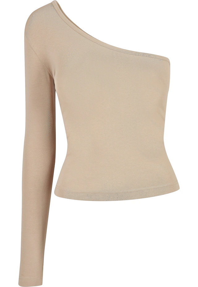URBAN CLASSICS Langarmshirt »Urban Classics Damen Ladies Asymmetric Longsleeve« 1 Stk.