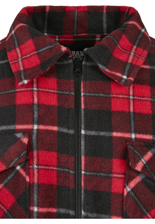 URBAN CLASSICS Allwetterjacke »Urban Classics Herren Plaid Teddy Lined Shirt Jacket« 1 Stk. tlg. ohne Kapuze