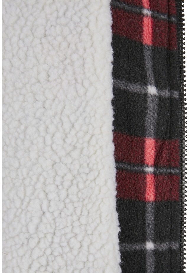 URBAN CLASSICS Allwetterjacke »Urban Classics Herren Plaid Teddy Lined Shirt Jacket« 1 Stk. tlg. ohne Kapuze