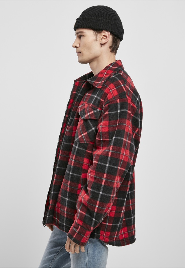 URBAN CLASSICS Allwetterjacke »Urban Classics Herren Plaid Teddy Lined Shirt Jacket« 1 Stk. tlg. ohne Kapuze