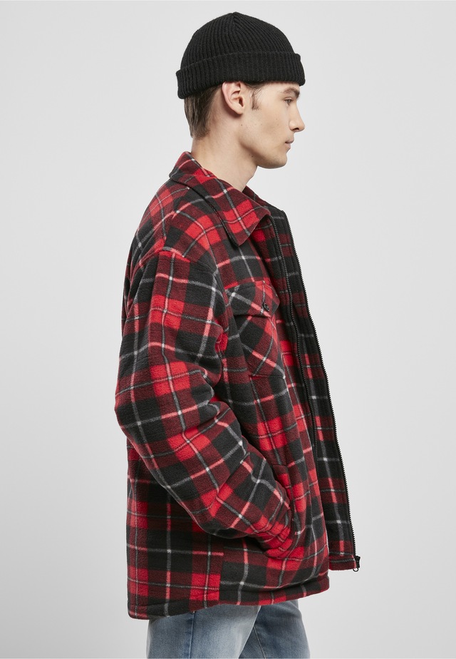 URBAN CLASSICS Allwetterjacke »Urban Classics Herren Plaid Teddy Lined Shirt Jacket« 1 Stk. tlg. ohne Kapuze