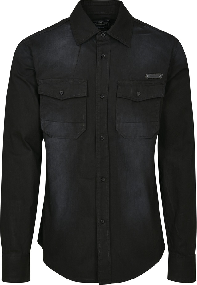 Brandit Langarmhemd »Brandit Herren Hardee Denim Shirt« 1 Stk.