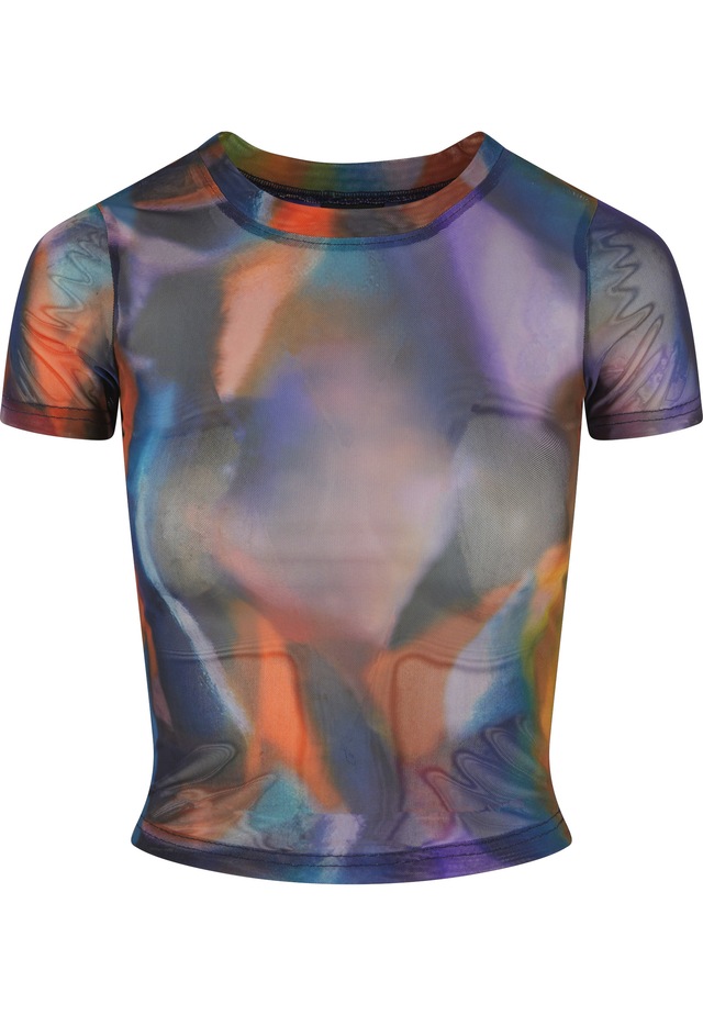 URBAN CLASSICS T-Shirt »Urban Classics Damen Ladies AOP Mesh Tee« 1 Stk.