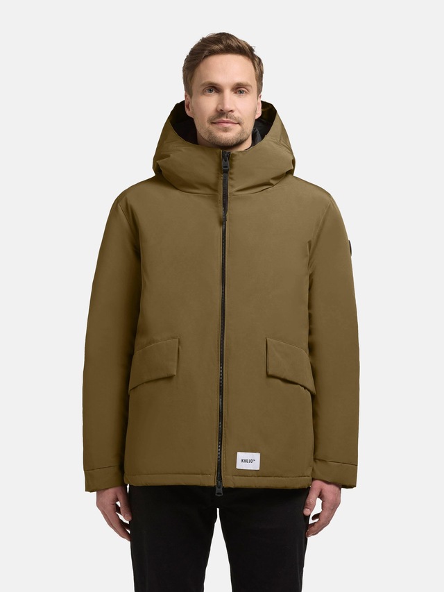 khujo Outdoorjacke »Oreg« mit Kapuze Modische Herren Winterjacke mit großen Pattentaschen