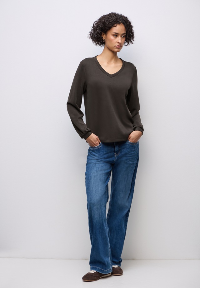 STREET ONE Langarmshirt im Silk Look