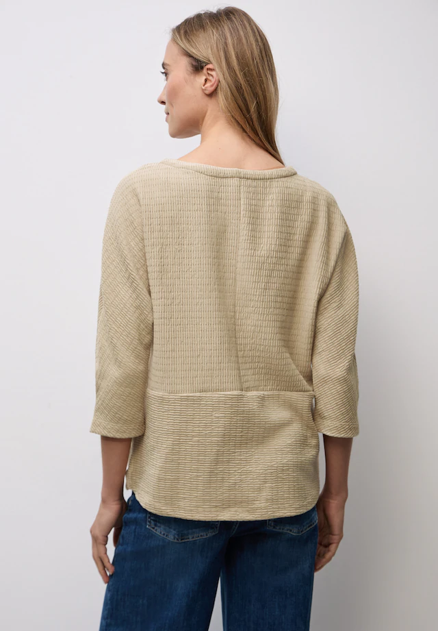 STREET ONE 3/4-Arm-Shirt aus softem Materialmix
