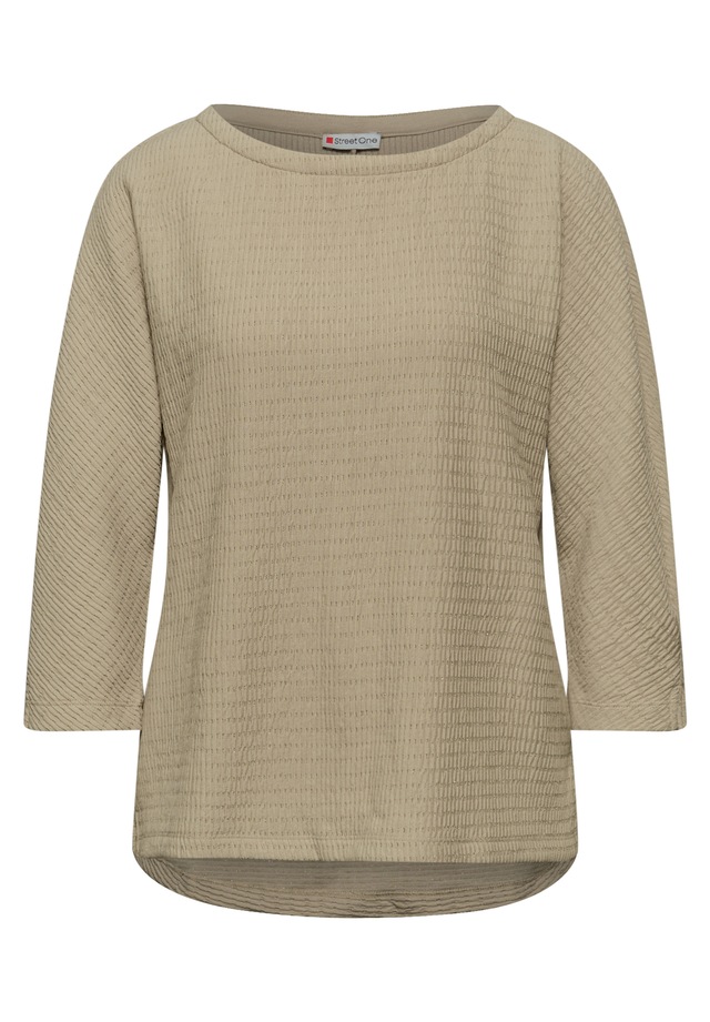 STREET ONE 3/4-Arm-Shirt aus softem Materialmix