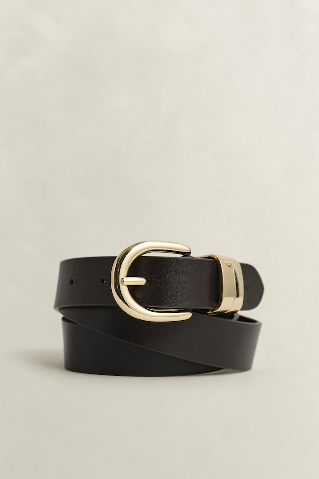 Gant Ledergürtel »CHUNKY KEEPER LEATHER BELT« Größenverstellbar durch Einfachdornschließe
