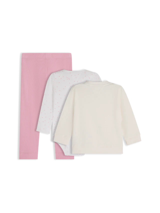 Tommy Hilfiger Neugeborenen-Geschenkset Set, 3 Shirt, Body & Jerseyhose für Babys