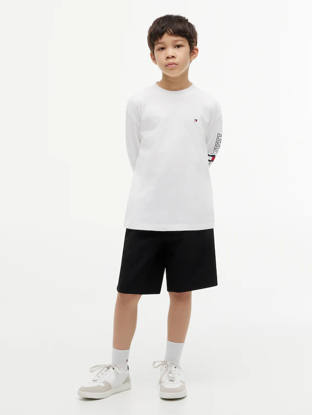 Tommy Hilfiger Langarmshirt Regular Fit, Kinder bis 16 Jahre, Druck auf einem Arm