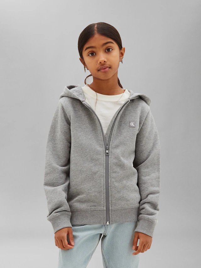 Calvin Klein Jeans Sweatjacke »MINI BADGE ZIP-THROUGH« Regular fit, Badge