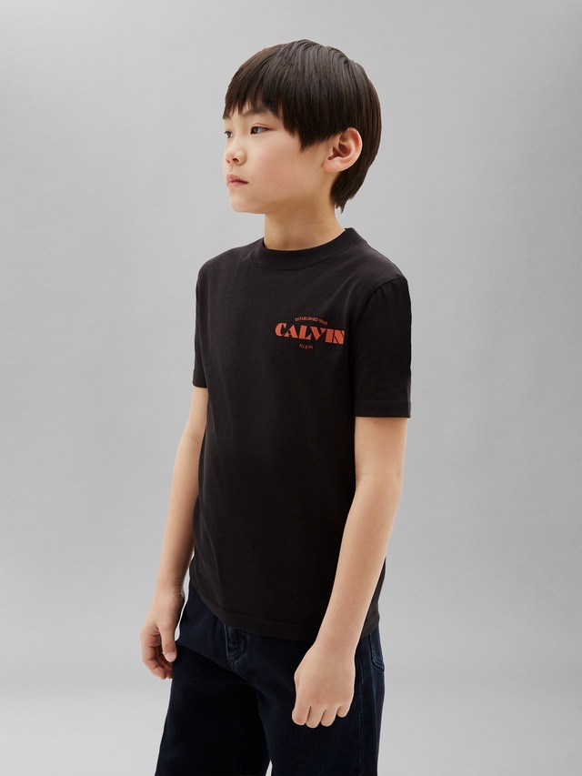 Calvin Klein Jeans T-Shirt »CALVIN SMALL CHEST PRINT TEE« Regular fit mit Rundhalsausschnitt
