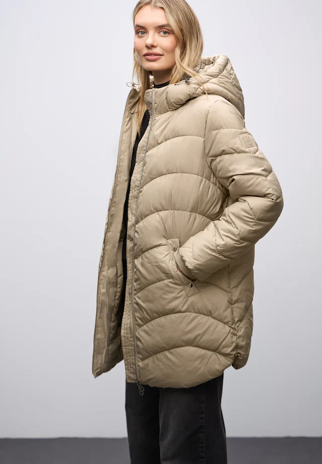 STREET ONE Steppjacke mit Kapuze mit Kapuze mit Tunnelzugband