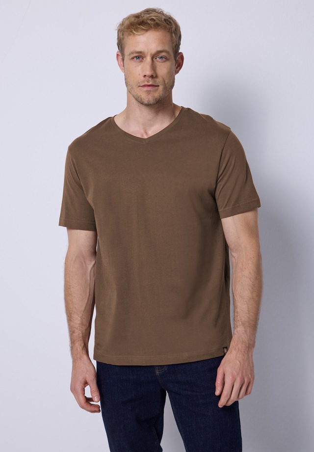 STREET ONE MEN T-Shirt mit V-Ausschnitt