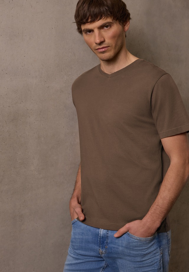 STREET ONE MEN T-Shirt mit V-Ausschnitt