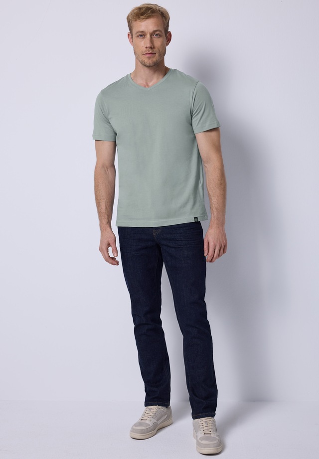 STREET ONE MEN T-Shirt mit V-Ausschnitt