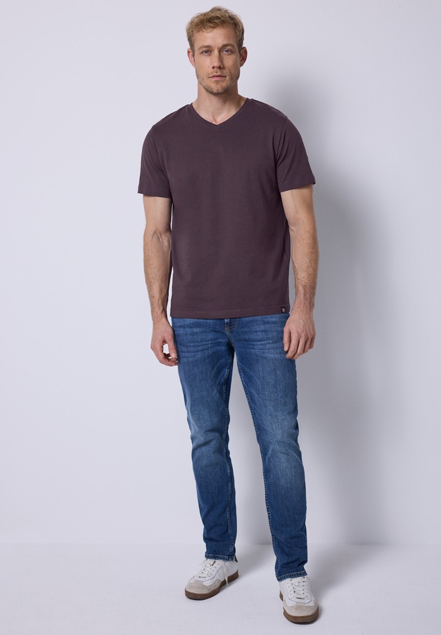 STREET ONE MEN T-Shirt mit V-Ausschnitt