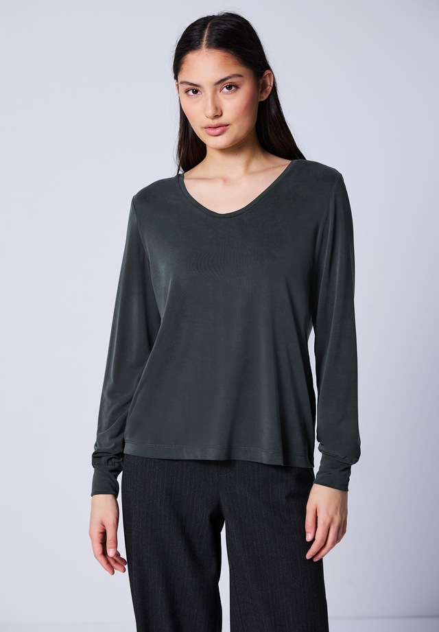 STREET ONE STUDIO Langarmshirt in Unifarbe