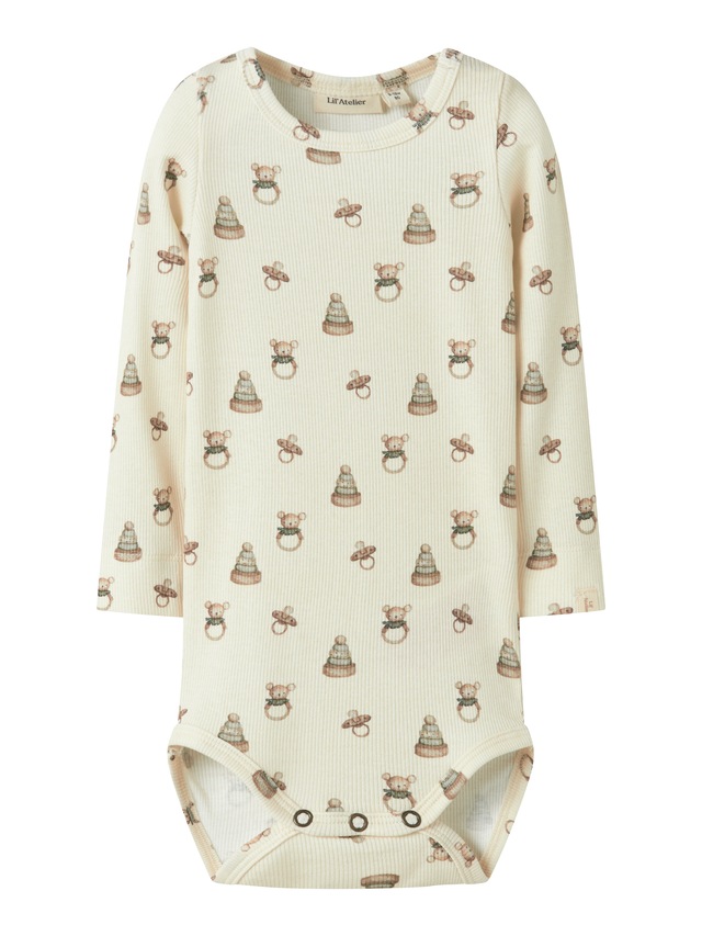 Lil' Atelier Langarmbody »NBNGAVO EMO LS SLIM BODY LIL NOOS« weiche Jersey Rippqualität