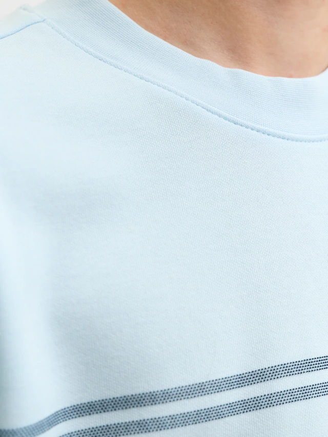 Jack & Jones Junior T-Shirt »JCOFUSION CHEST BRAND TEE SS CN JNR« Materialmix, regular Fit, Kurzarm