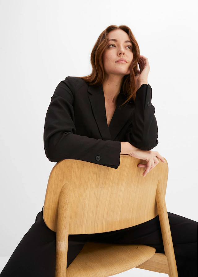 bonprix Jackenblazer »Blazer« festlicher Stil, schmale Passform, mit Paspeltaschen