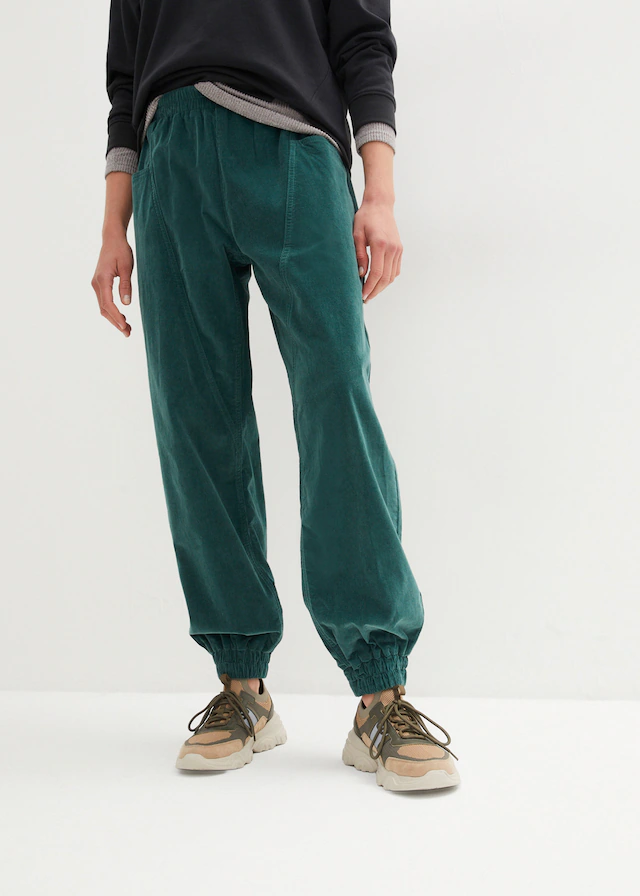 bonprix Cordhose aus Baumwoll-Mix, mit großen Eingrifftaschen, lockere Passform