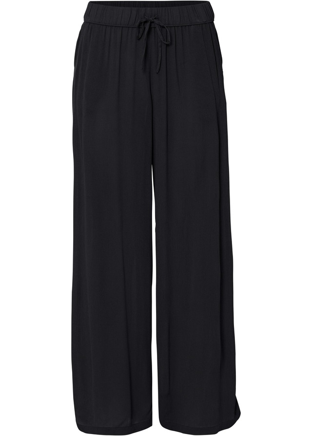 bonprix Schlupfhose aus Viskose, mit Bindeband, lockere Passform, mit Crinkle-Struktur
