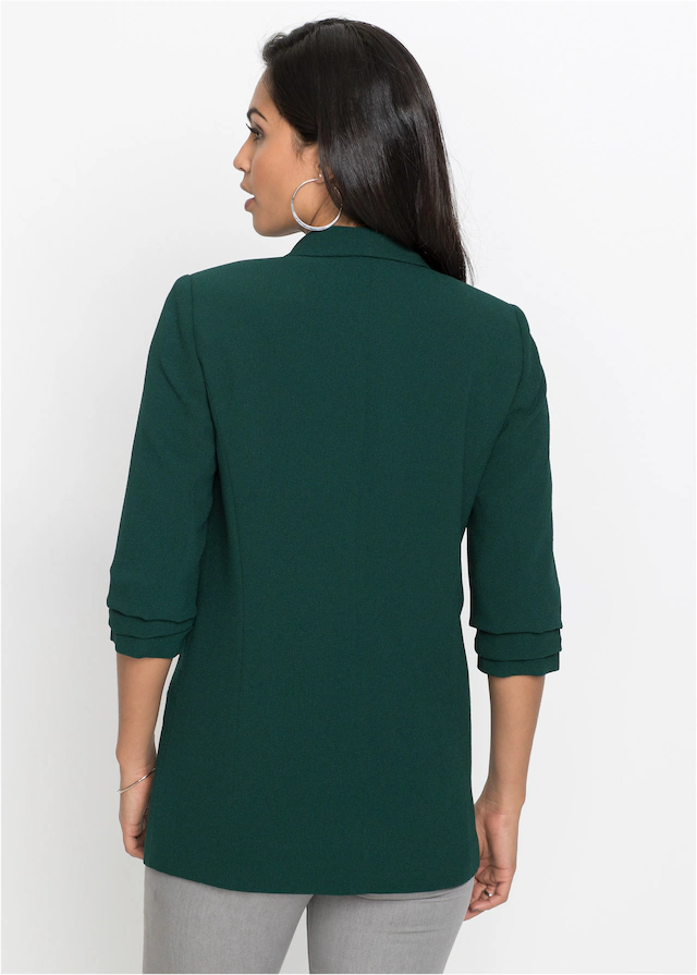 bonprix Longblazer festlicher Stil, taillierte Passform, aus Polyester und Elasthan