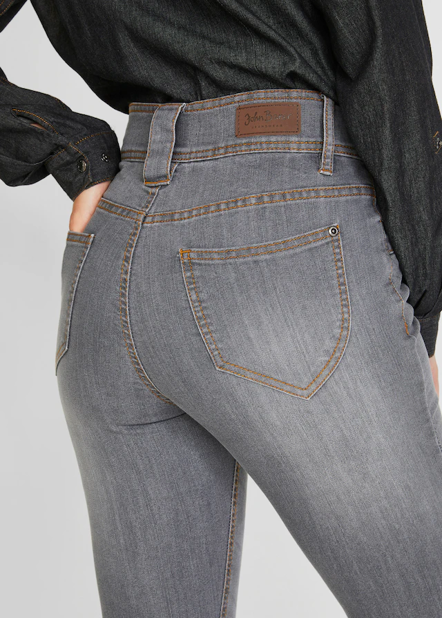 bonprix Slim-fit-Jeans »Slim-Fit-Jeans High Waist, Komfort-Stretch« Skinny fit Passform, mit Eingrifftaschen und Gesäßtaschen