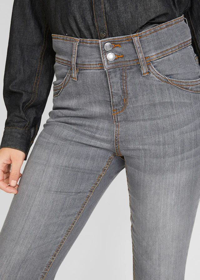bonprix Slim-fit-Jeans »Slim-Fit-Jeans High Waist, Komfort-Stretch« Skinny fit Passform, mit Eingrifftaschen und Gesäßtaschen