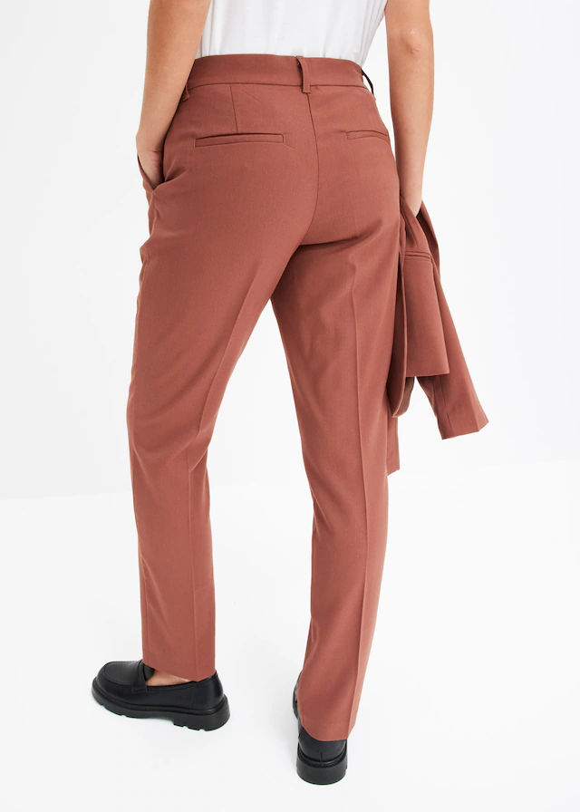 bonprix Anzughose Slim fit Passform, mit Stretchanteil, mit Bügelfalte