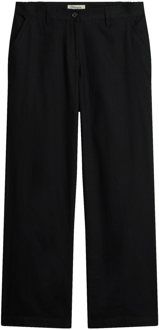 bonprix Leinenhose aus Leinen-Baumwoll-Mix, Loose Fit, komfortable Leibhöhe