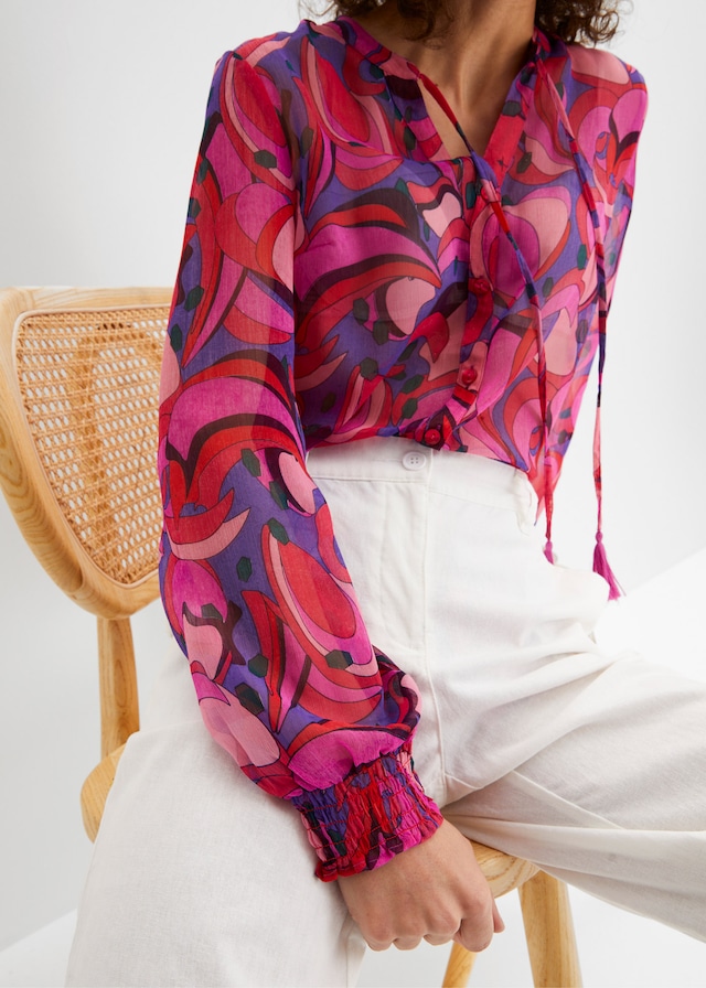 bonprix Leinenhose aus Leinen-Baumwoll-Mix, Loose Fit, komfortable Leibhöhe