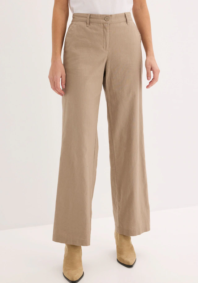 bonprix Leinenhose aus Leinen-Baumwoll-Mix, Loose Fit, komfortable Leibhöhe