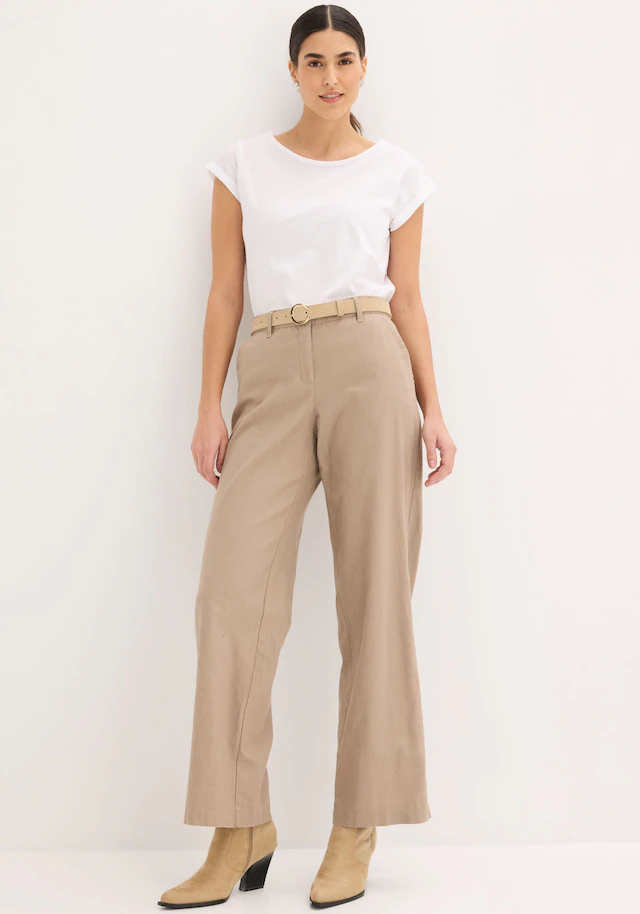 bonprix Leinenhose aus Leinen-Baumwoll-Mix, Loose Fit, komfortable Leibhöhe