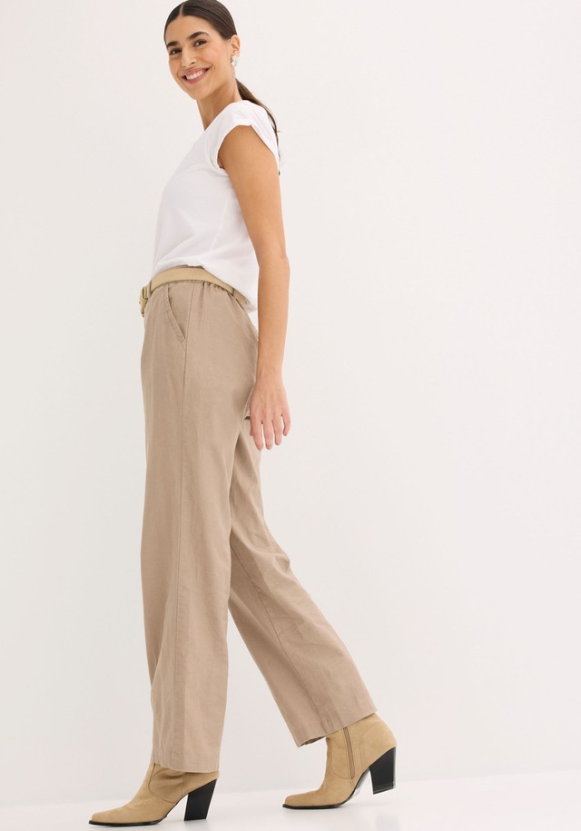 bonprix Leinenhose aus Leinen-Baumwoll-Mix, Loose Fit, komfortable Leibhöhe