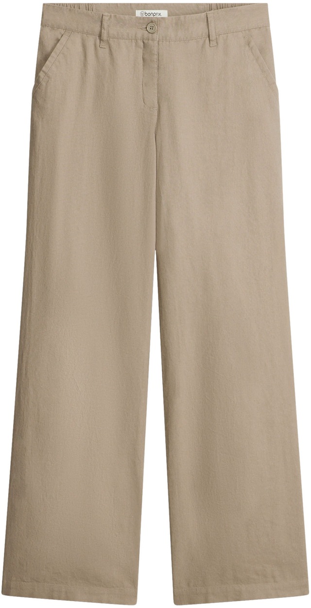 bonprix Leinenhose aus Leinen-Baumwoll-Mix, Loose Fit, komfortable Leibhöhe