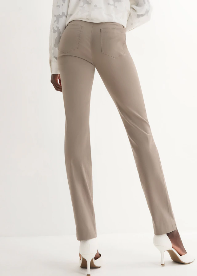bonprix »Stretch-Hose in Schlupfform« aus Viskose, Slim Fit Passform, Schlupfform mit Gürtelschlaufen