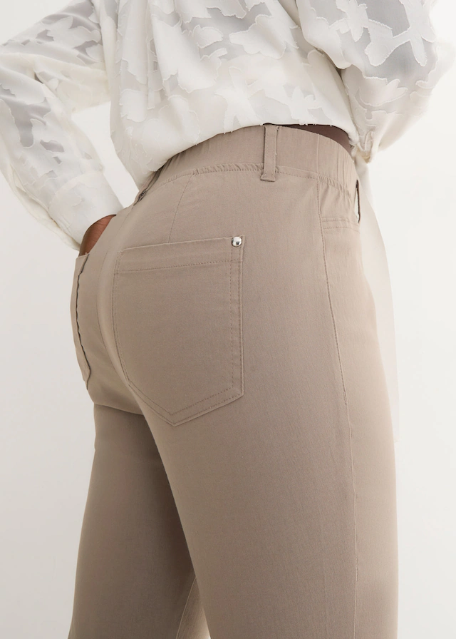 bonprix »Stretch-Hose in Schlupfform« aus Viskose, Slim Fit Passform, Schlupfform mit Gürtelschlaufen