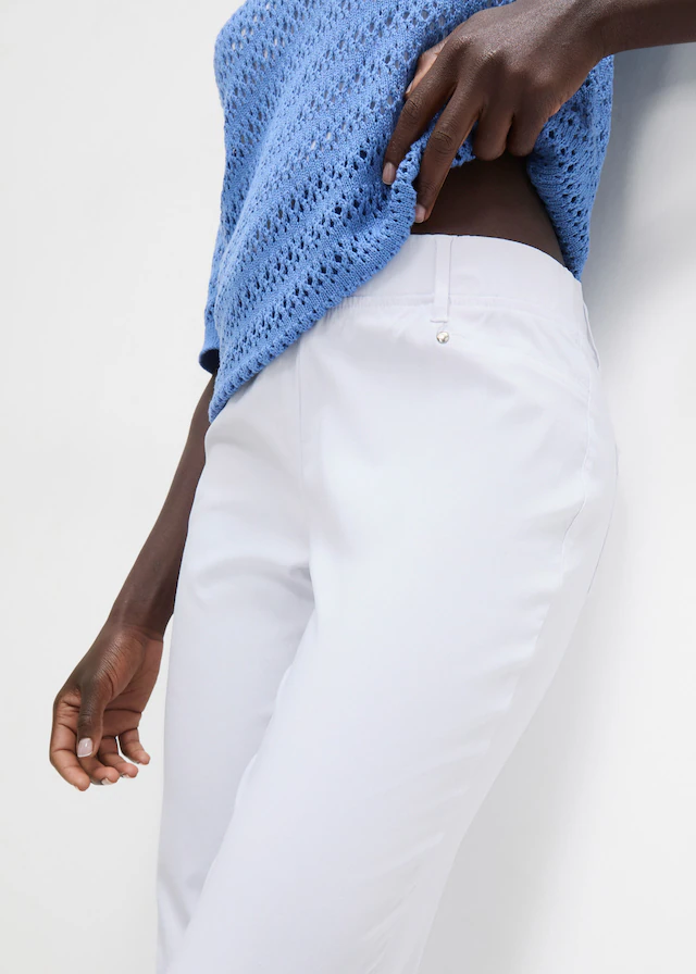 bonprix »Stretch-Hose in Schlupfform« aus Viskose, Slim Fit Passform, Schlupfform mit Gürtelschlaufen