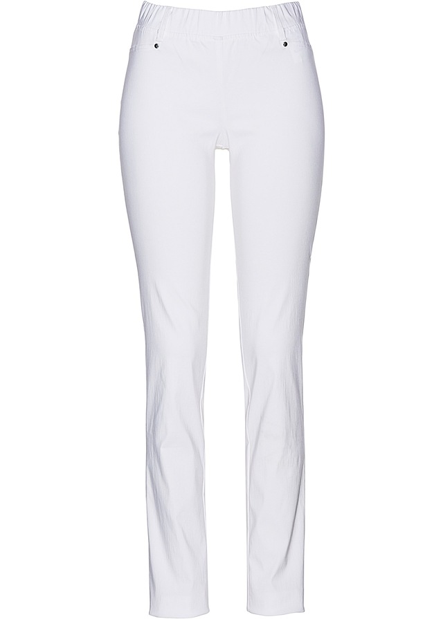 bonprix »Stretch-Hose in Schlupfform« aus Viskose, Slim Fit Passform, Schlupfform mit Gürtelschlaufen