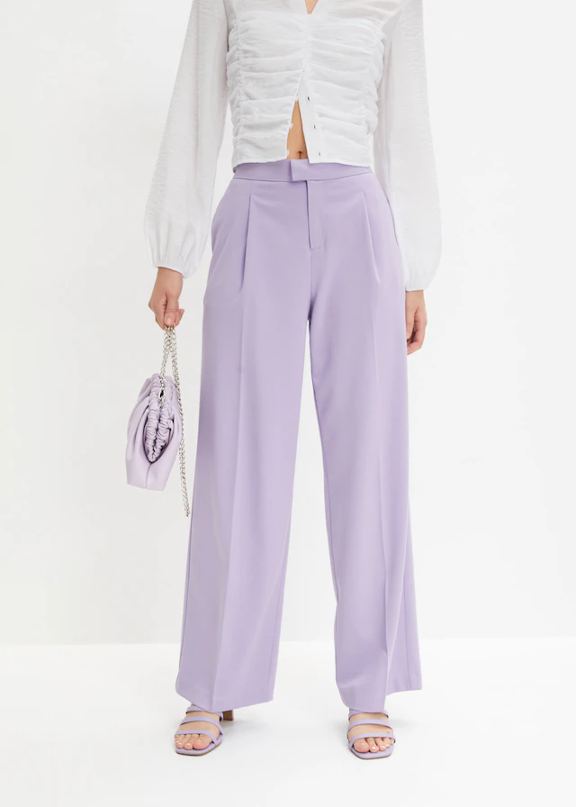 bonprix Bundfaltenhose »Bundfaltenhose« aus Polyester, Viskose und Elasthan, Loose Fit, festlicher Stil