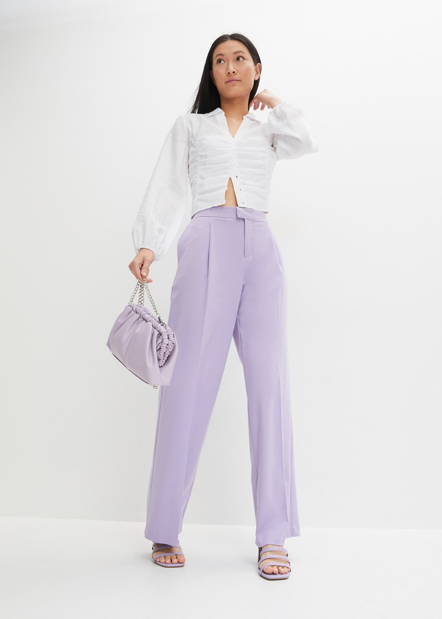 bonprix Bundfaltenhose »Bundfaltenhose« aus Polyester, Viskose und Elasthan, Loose Fit, festlicher Stil