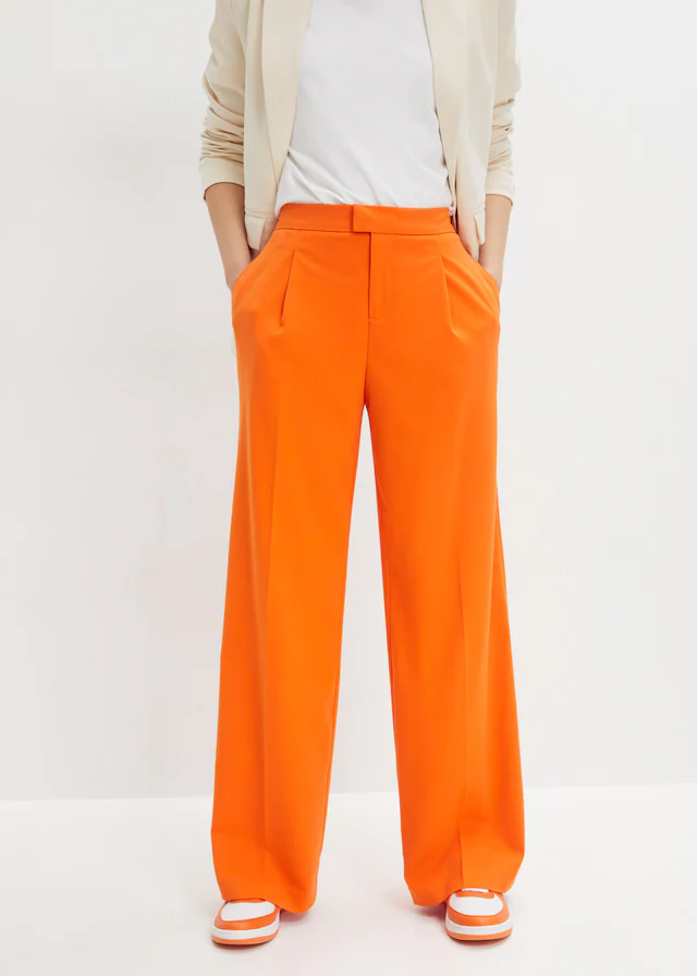 bonprix Bundfaltenhose »Bundfaltenhose« aus Polyester, Viskose und Elasthan, Loose Fit, festlicher Stil