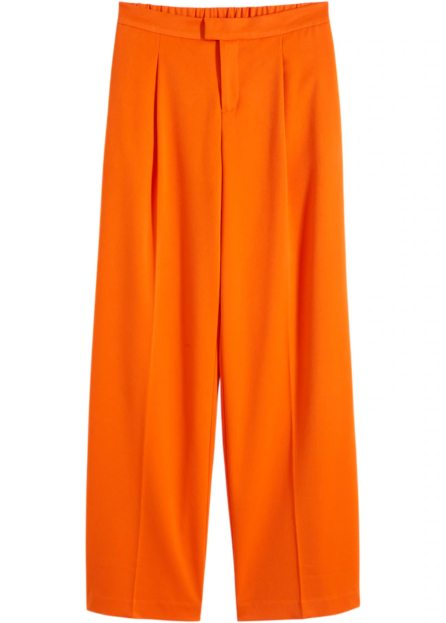 bonprix Bundfaltenhose »Bundfaltenhose« aus Polyester, Viskose und Elasthan, Loose Fit, festlicher Stil