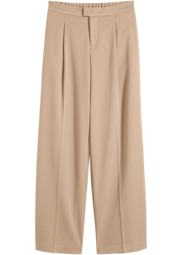 bonprix Bundfaltenhose »Bundfaltenhose« aus Polyester, Viskose und Elasthan, Loose Fit, festlicher Stil