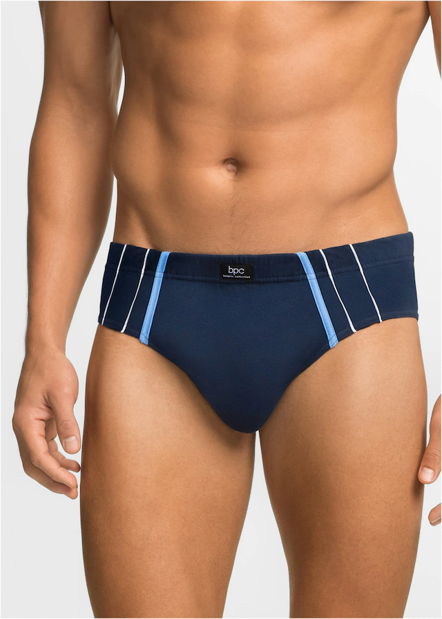 bonprix Maxislip Packung, 5 Stk. klassisch geschnittene Passform, sportive Optik, aus Baumwolle