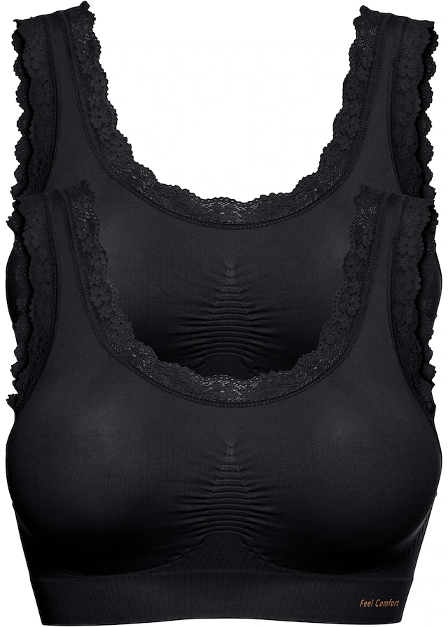bonprix Bustier »Feel Comfort Seamless Bustier (2er Pack)« Packung, 2 Stk. nahtlose Verarbeitung, elastisches Material, klassischer Stil